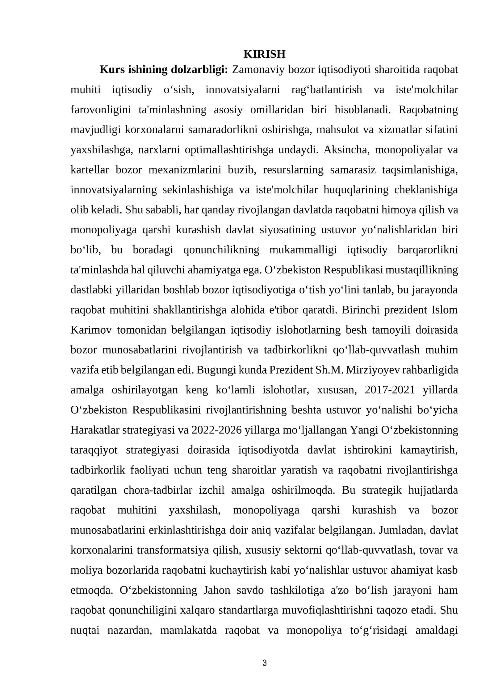 RAQOBAT VA MONOPOLIYA NAZARIY ASOSLARI HAMDA ULARNING IQTISODIY RIVOJLANISHDAGI O'RNI 3
