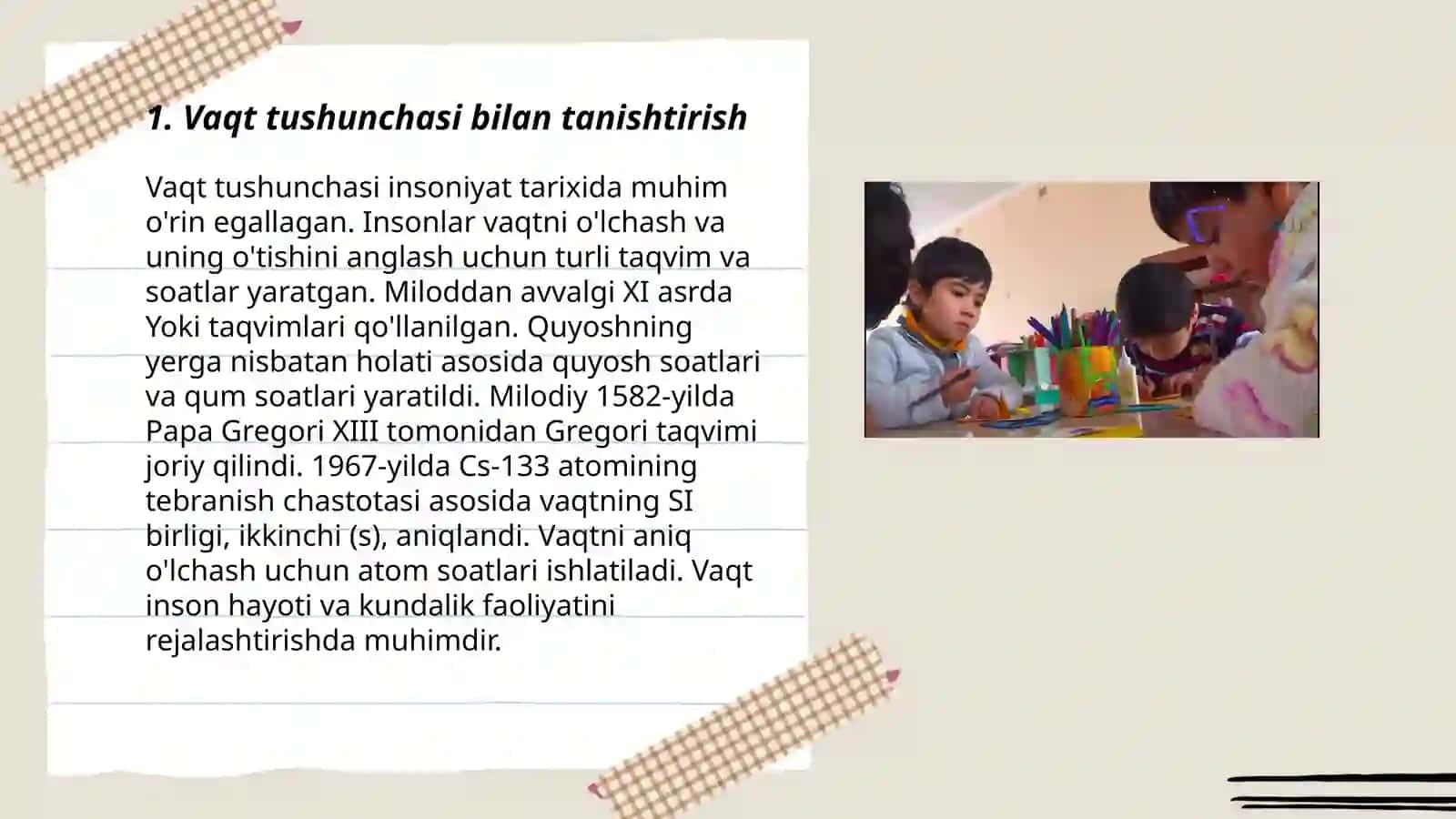 Vaqt tushunchasi 3