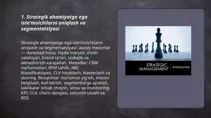 Strategik ahamiyatga ega iste'molchilar 3