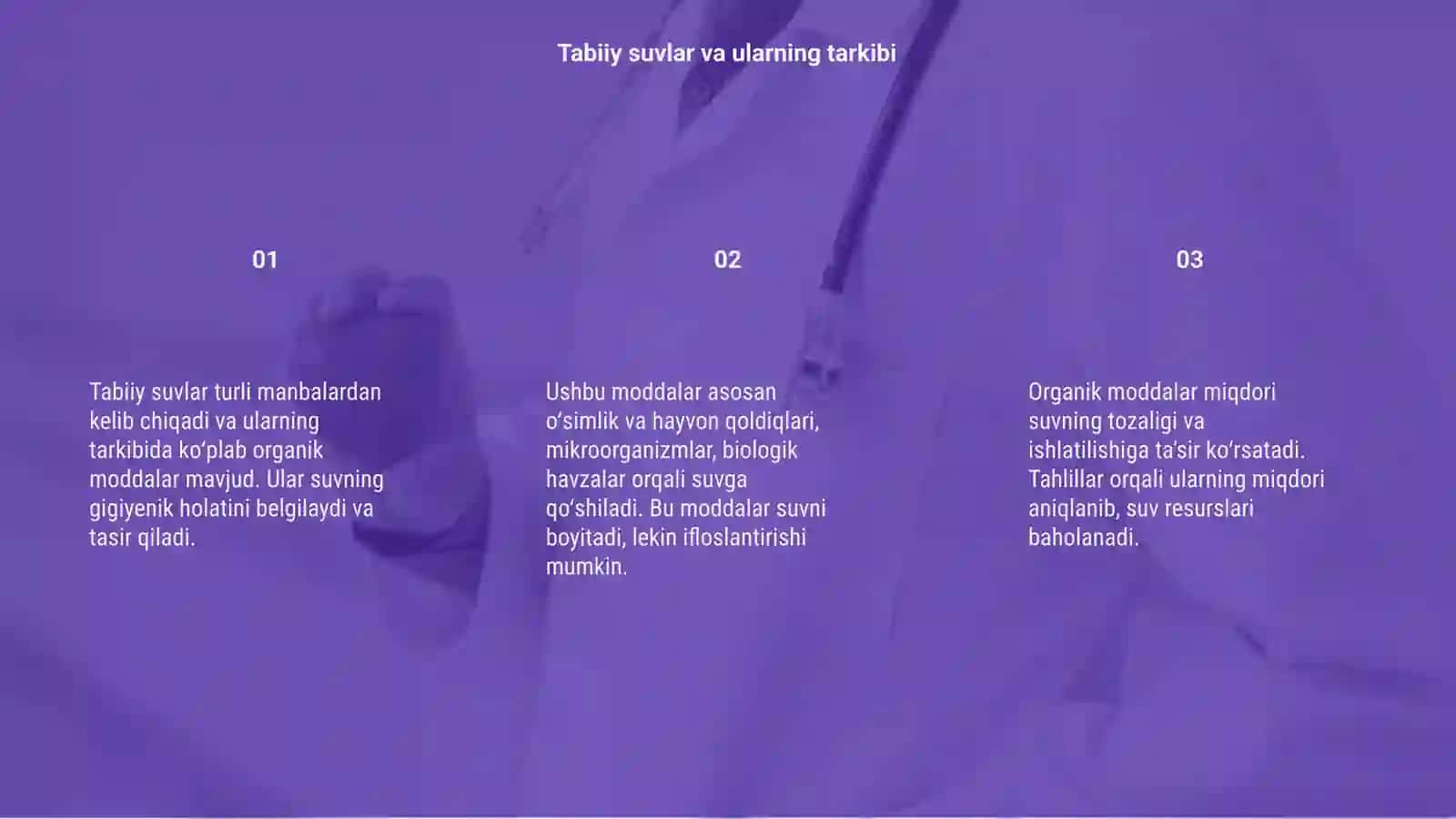 Tabiiy suvlar tarkibidagi organik moddalar 3