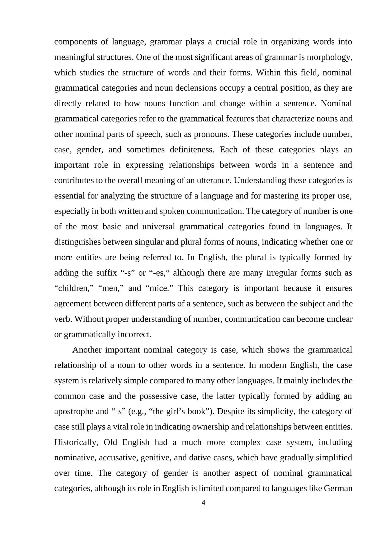 Nominal Grammatical Categories. Noun Declensions 3