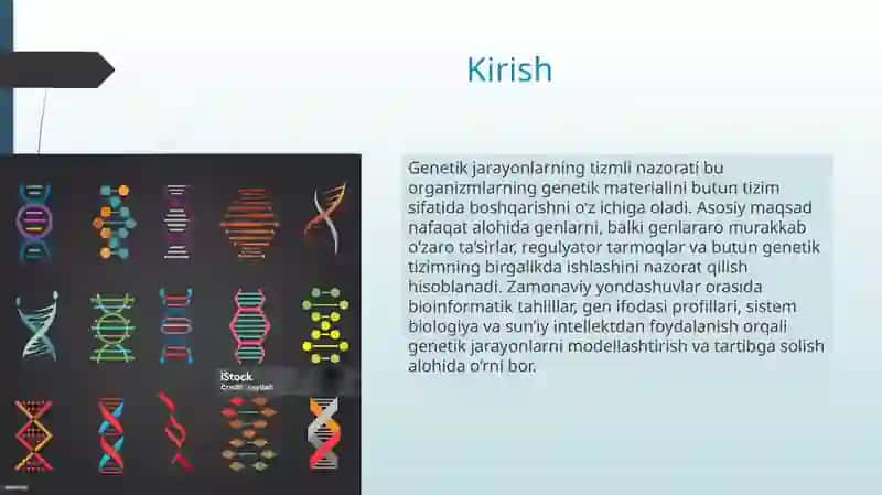 Genetik jarayonlarning tizimli nazorati 3