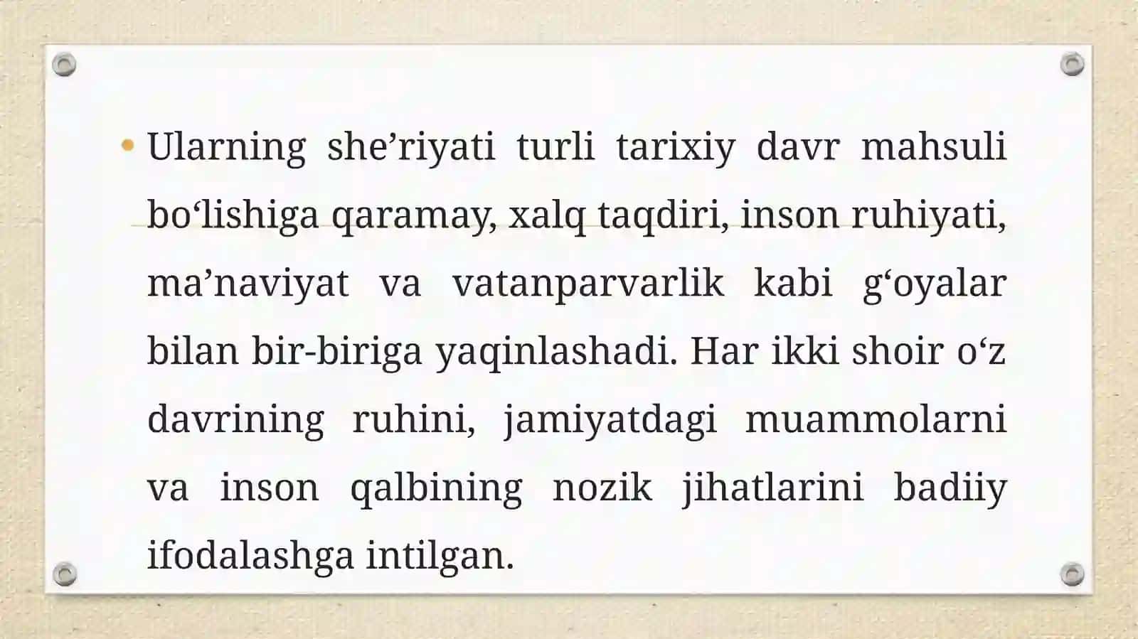 Qaysinquliyev va Mahtumquli she'riyatining tahlili 3