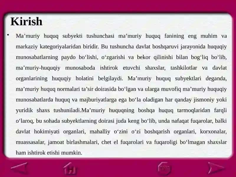 Ma’muriy Huquq Subyekti Tushunchasi 3
