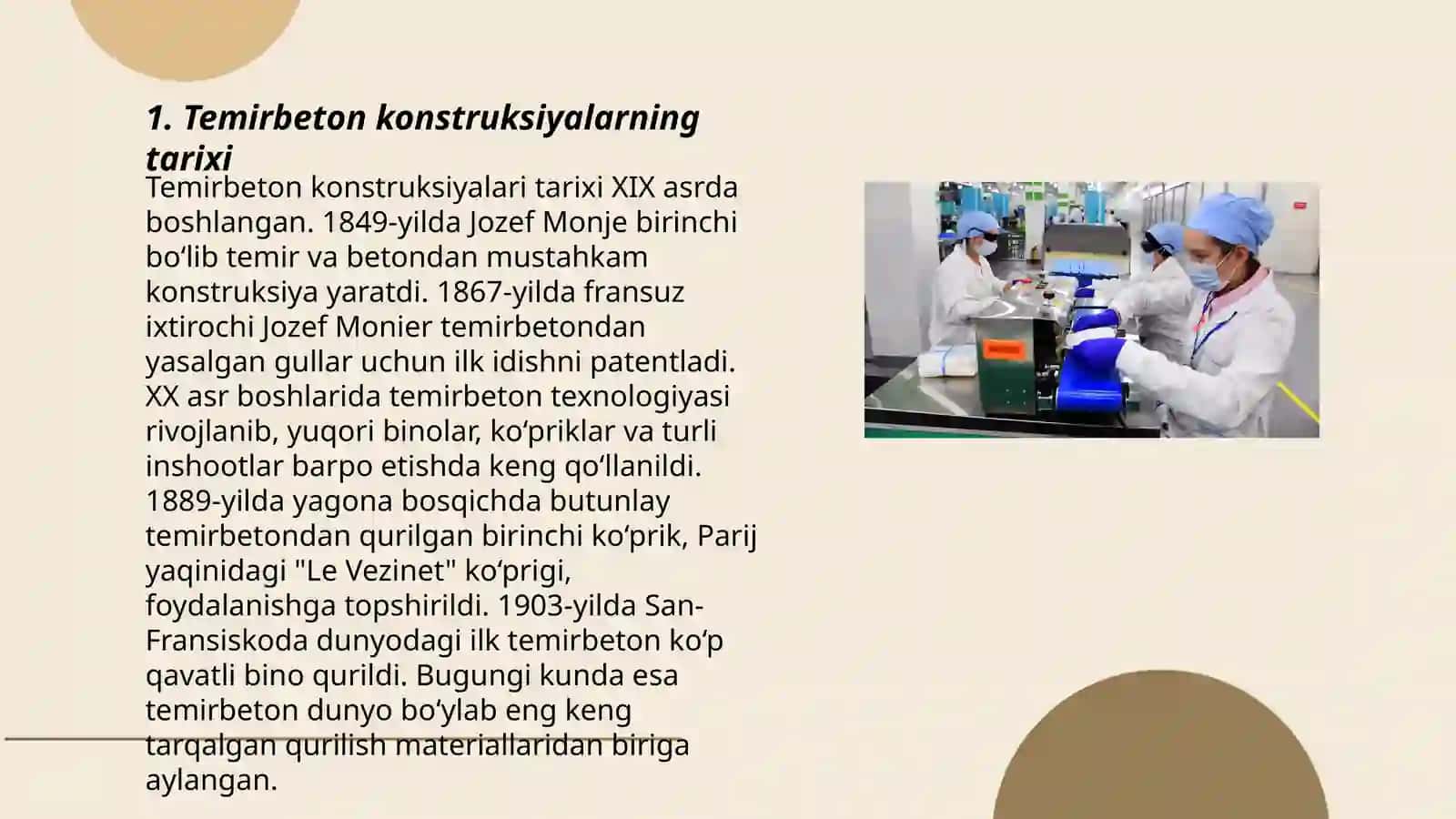 Temirbeton konstruksiyalarni ishlab chiqarish 3