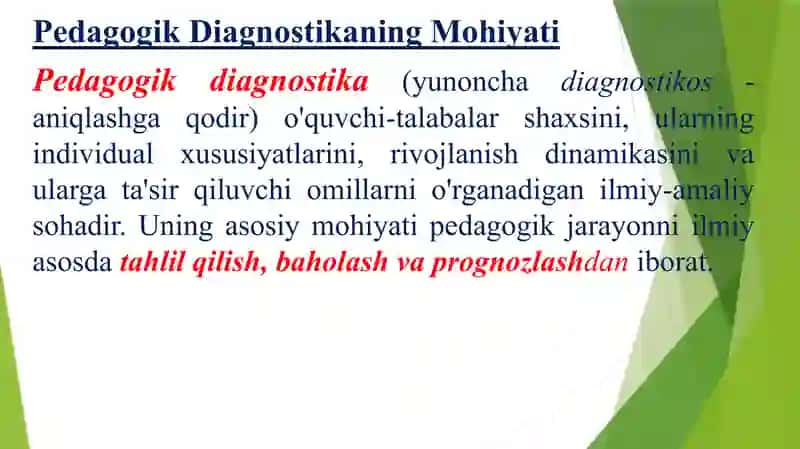 Pedagogik diagnostika 3