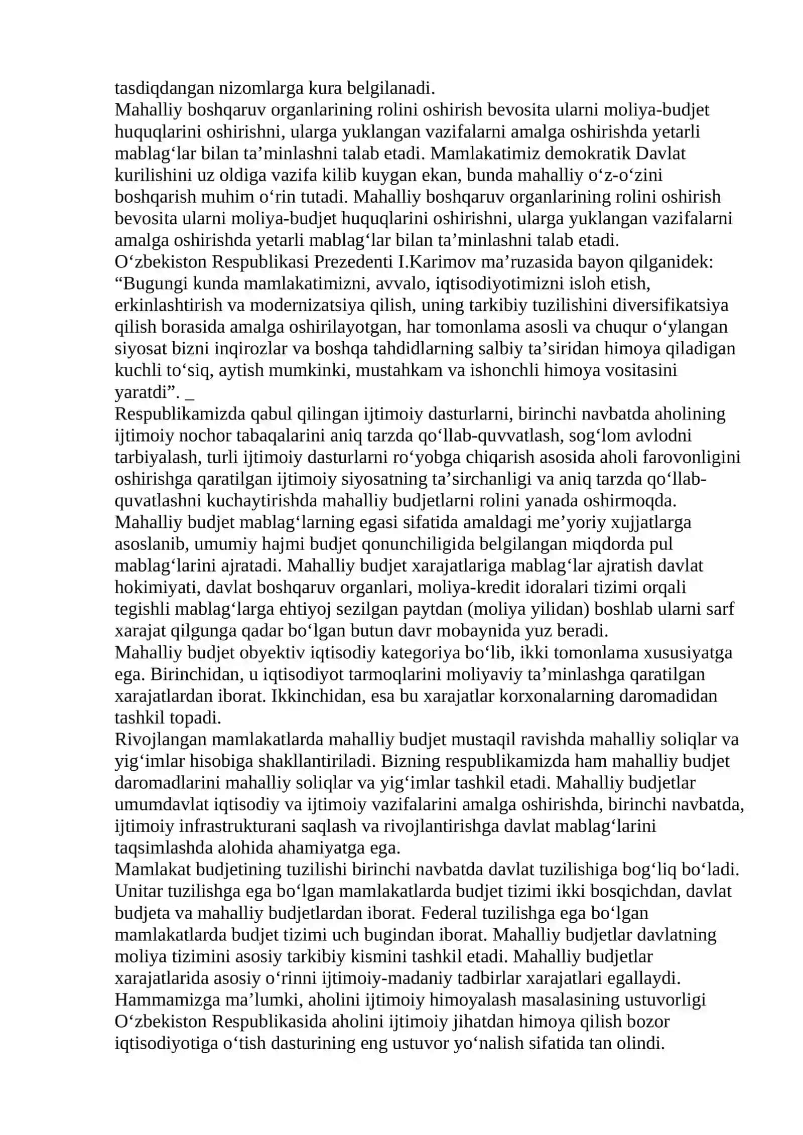 Mahalliy budjetlar va budjetlararo munosabatlar 3
