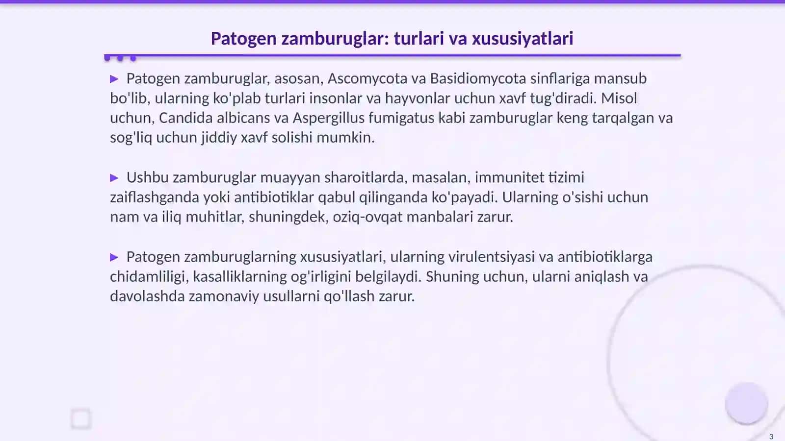 Patogen zamburug lar chikaruvchi kasalliklar va ularni laboratoriya diagnostikasi 3