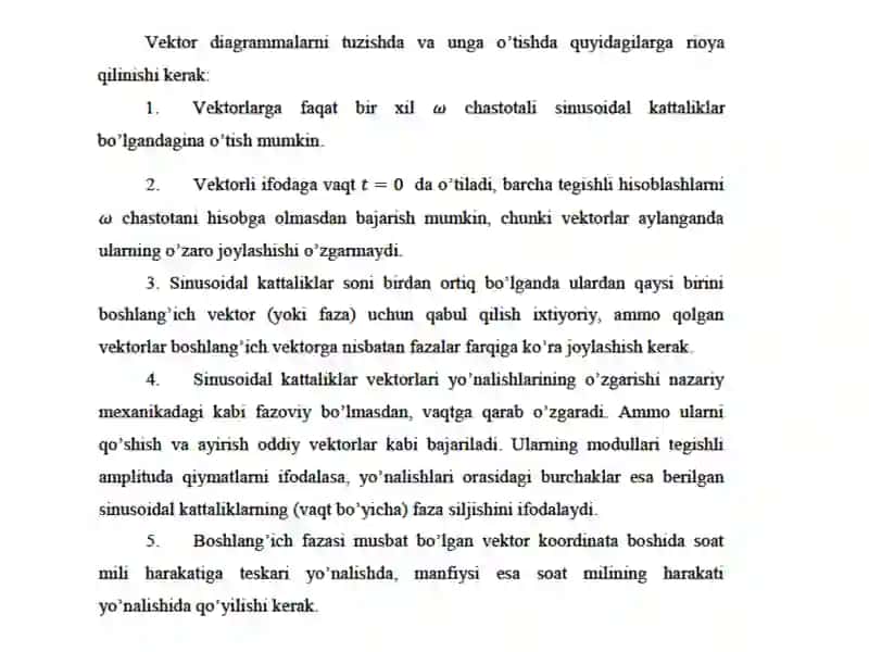 Sinusoidal signal ta’siridagi elektr zanjirlari xususiyatlari 3