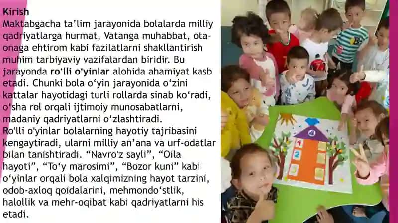 Roʻlli oʻyinlarda milliy qadriyatga hurmat uygʻotish 3