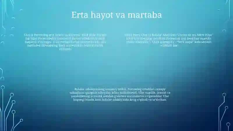 Sharl Perro Chet El Bolalar Adabiyotining Umumiy Tahlili 3