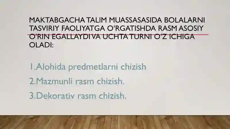 Maktabgacha yoshdagi bolalarni rasm chizishga oʻrgatish 3