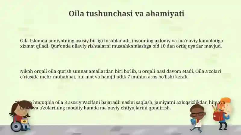 Islom huquqshunosligida oila, nikoh, taloq, idda, zuhor tushunchalari 3