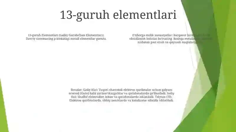 Galliy Guruhchasi Elementlari 3