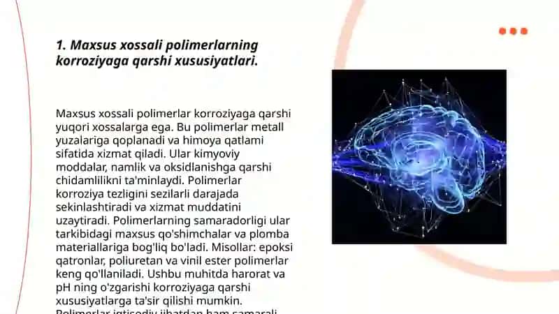 Maxsus xossali polimerlarning neft va gaz sanoatida qoʻllanilishi 3