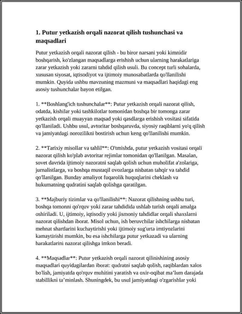 PUTUR YETKAZISH ORQALI NAZORAT QILISH 3