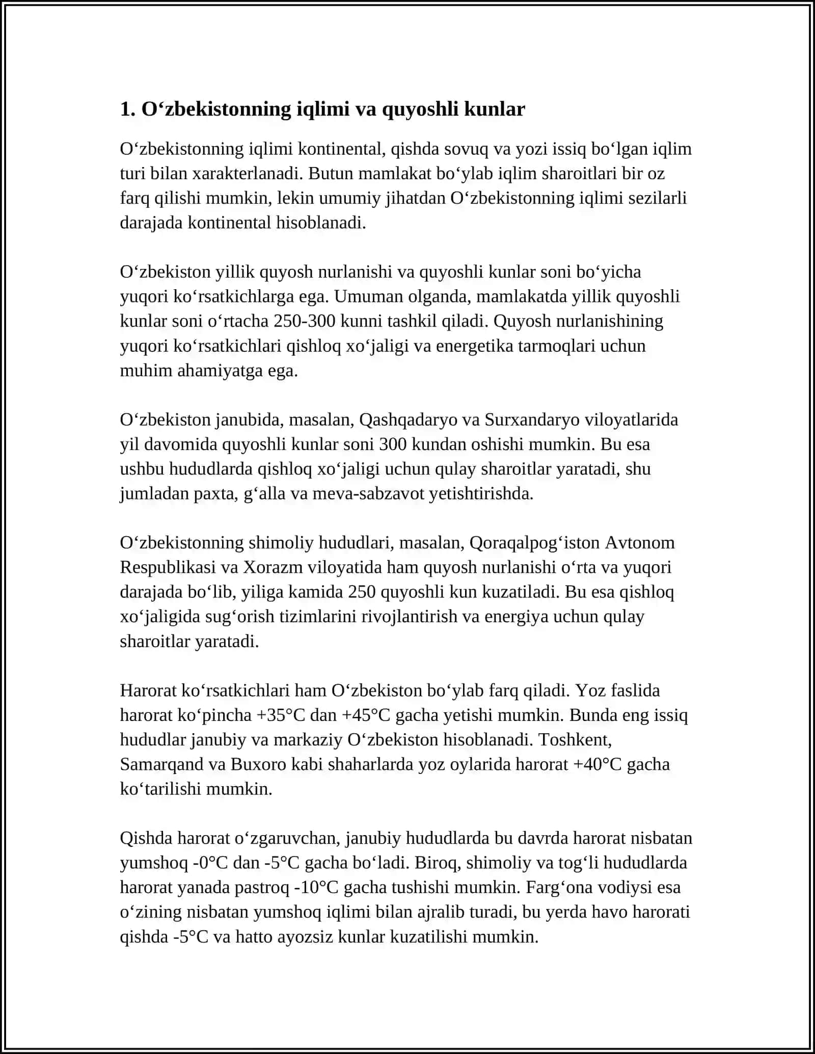 Oʻzbekiston Quyoshli Oʻlka 3