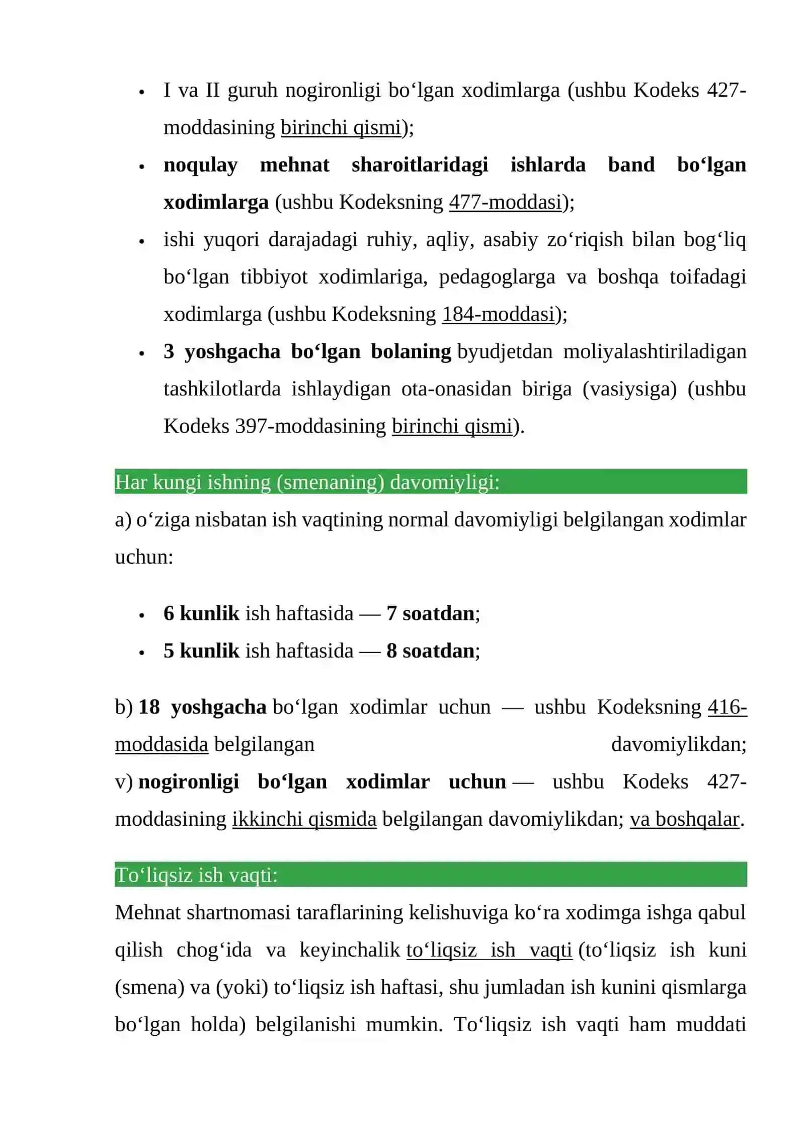Mehmat huquqi bo`yicha Ish vaqti tushunchasi 3