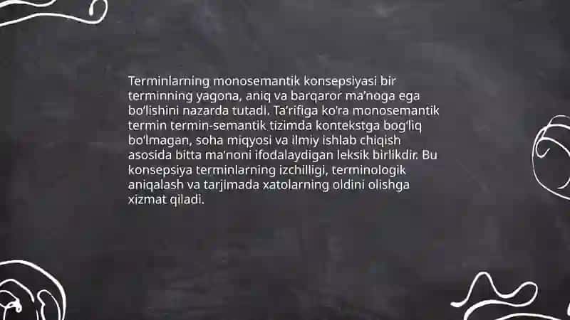 Terminlarning monosemantik xarakteri 3