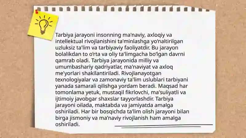 Tarbiya jarayonlari 3