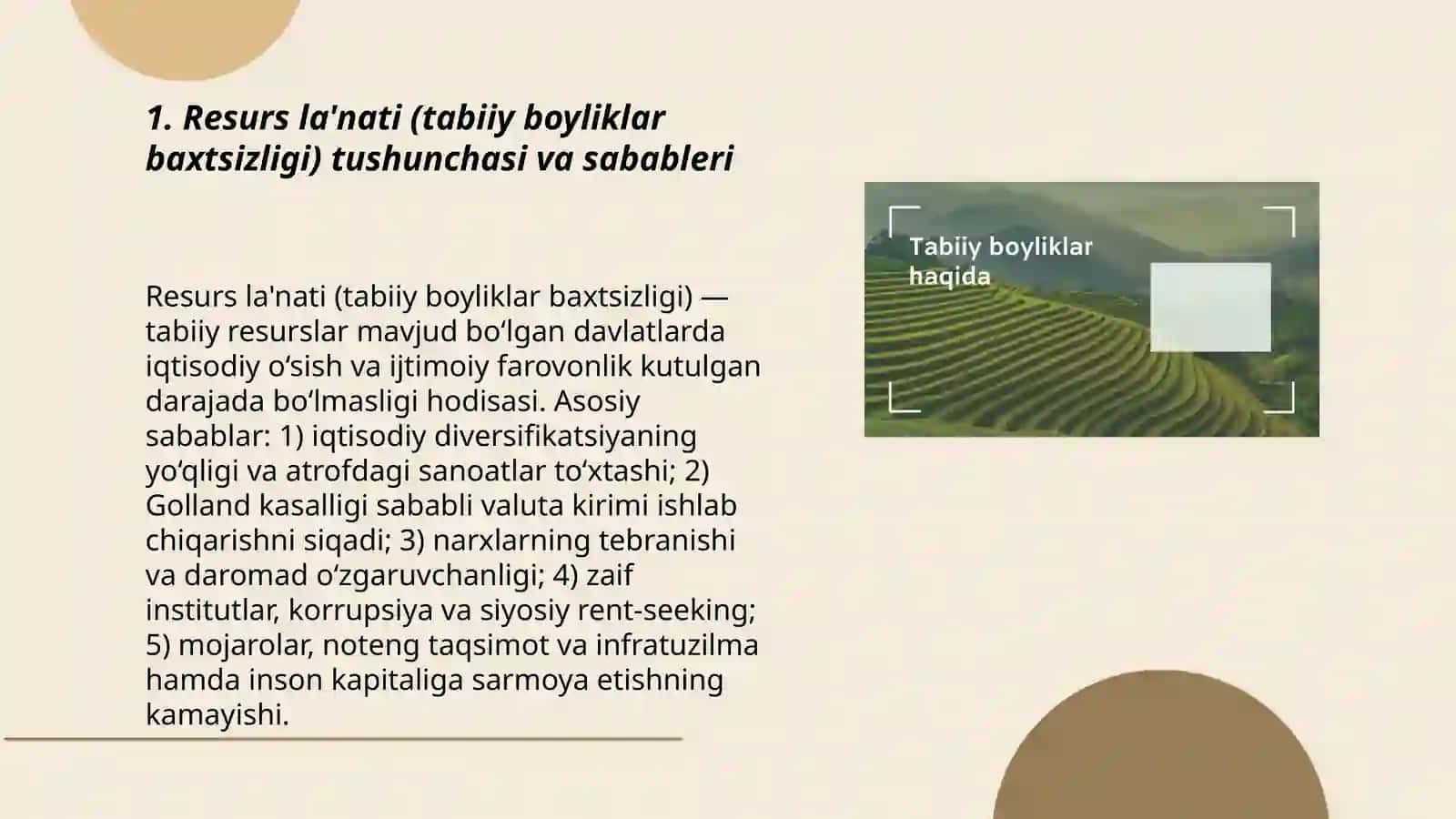 Tabiiy boyliklar nega bazilari rivojlanib bazilari qashshoqlikka botmoqda 3