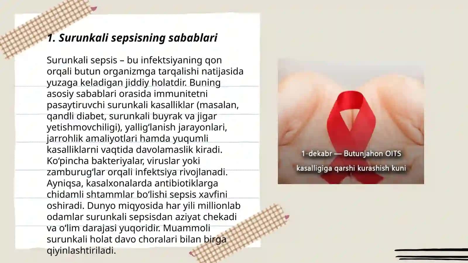 Surunkali sepsis va OITS 3