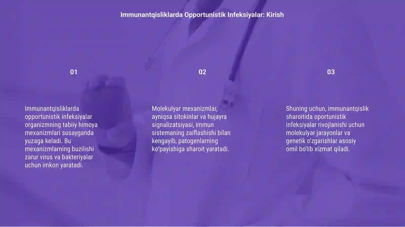 Immunantqisliklarda opportunistik infeksiyalar kelib chiqishining molekulyar mexanizmi 3