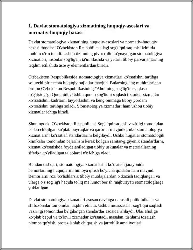 AHOLIGA DAVLAT STOMATOLOGIYA XIZMATINING TUZILISHI 3