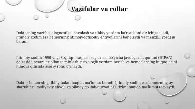 Shifokor va ijtimoiy ish hodimining o'zaro ta'siri 3