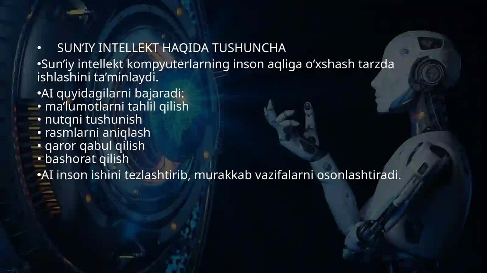 AI va zamonaviy texnologiyalar prezentatsiyasi | Tayyor slayd 3