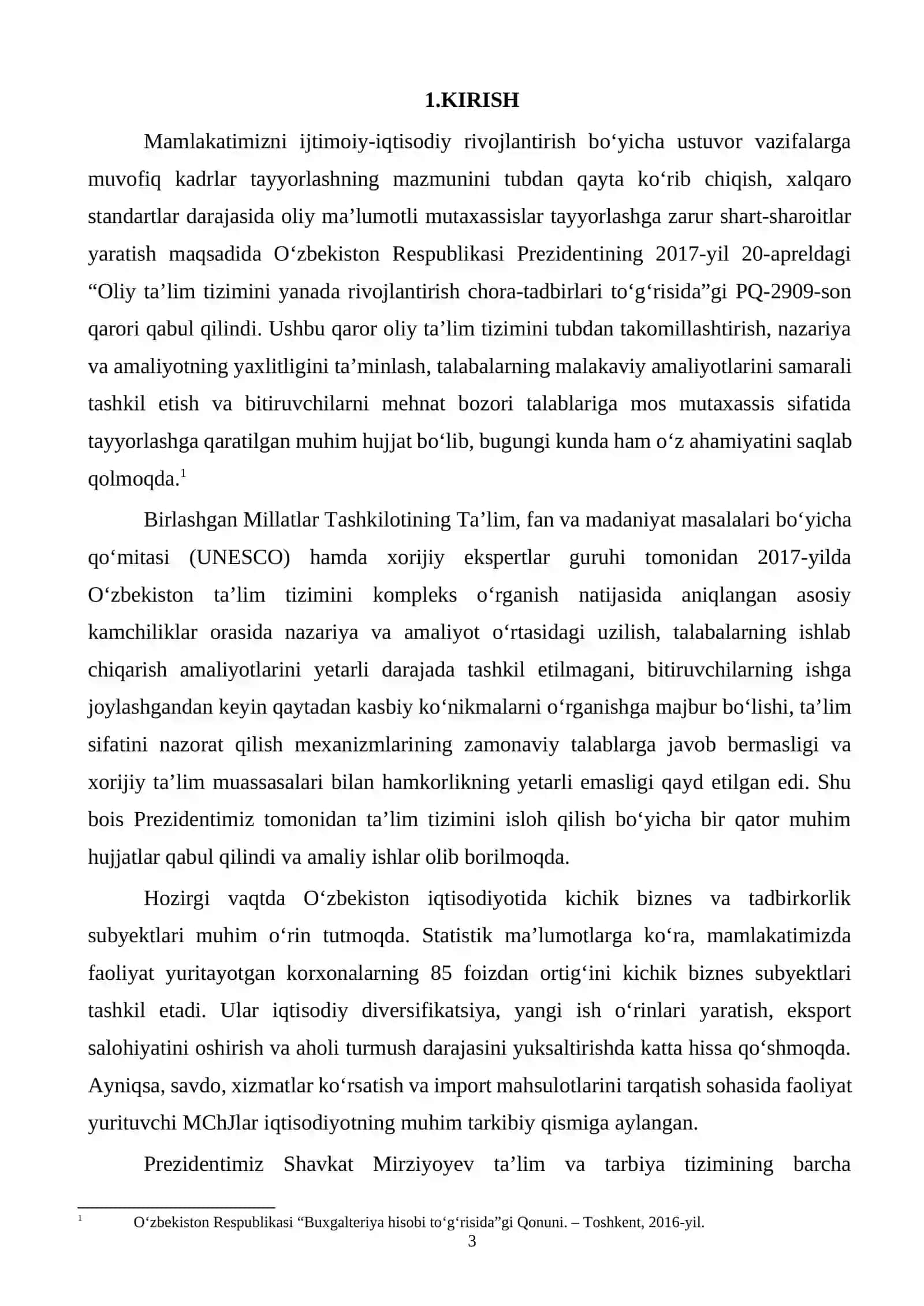 Tamaki tovarlar oldi sotdisi faoliyatli mchj.  Amaliyot hisoboti 3