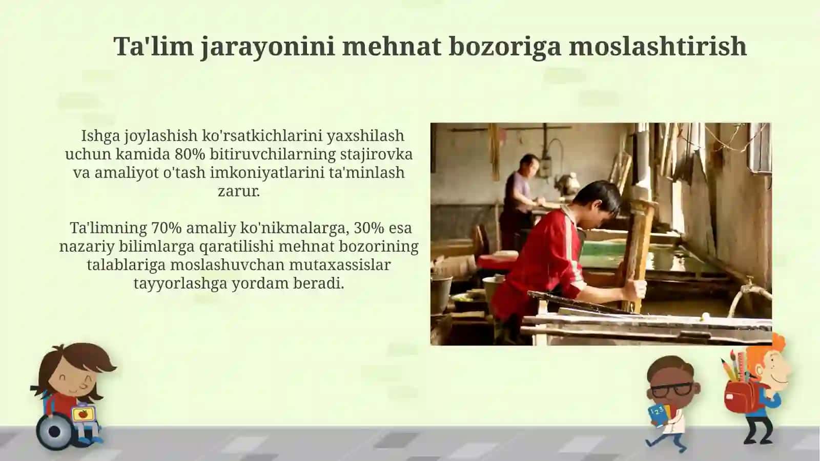 Mehnat bozori talablarini hisobga olish va ta’lim jarayonining muvaffaqiyatli o‘tishini ta’minlash 3