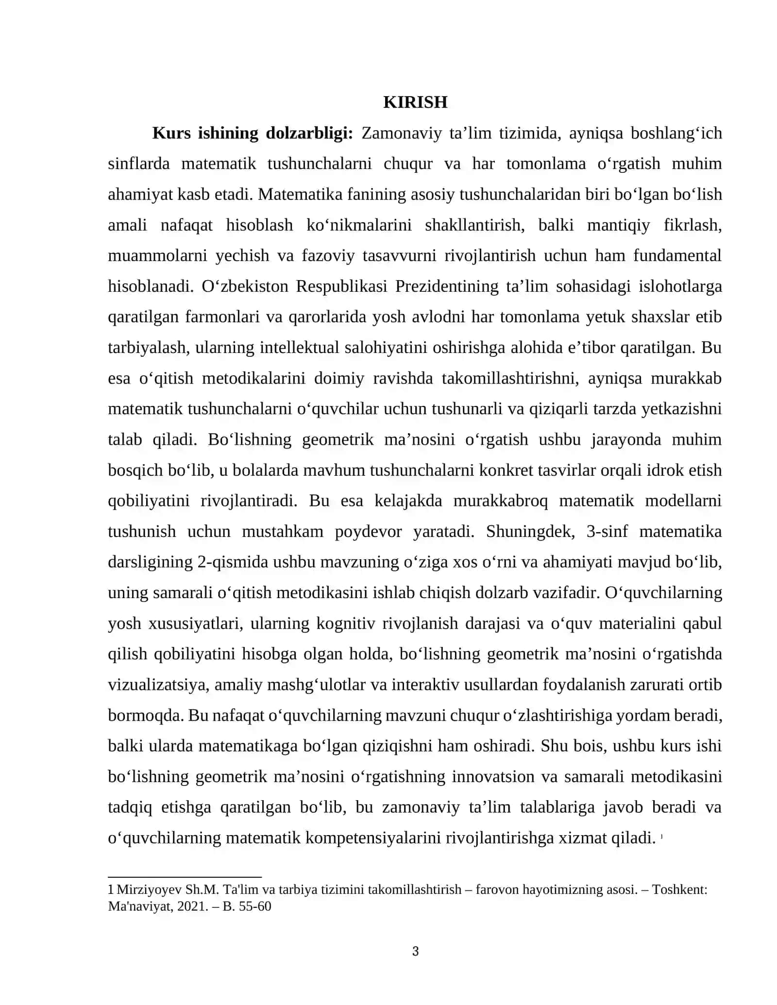 Bo‘lishning geometrik ma’nosini o‘rgatish metodikasi (3-sinf matematika darsligining 2-qism) 3