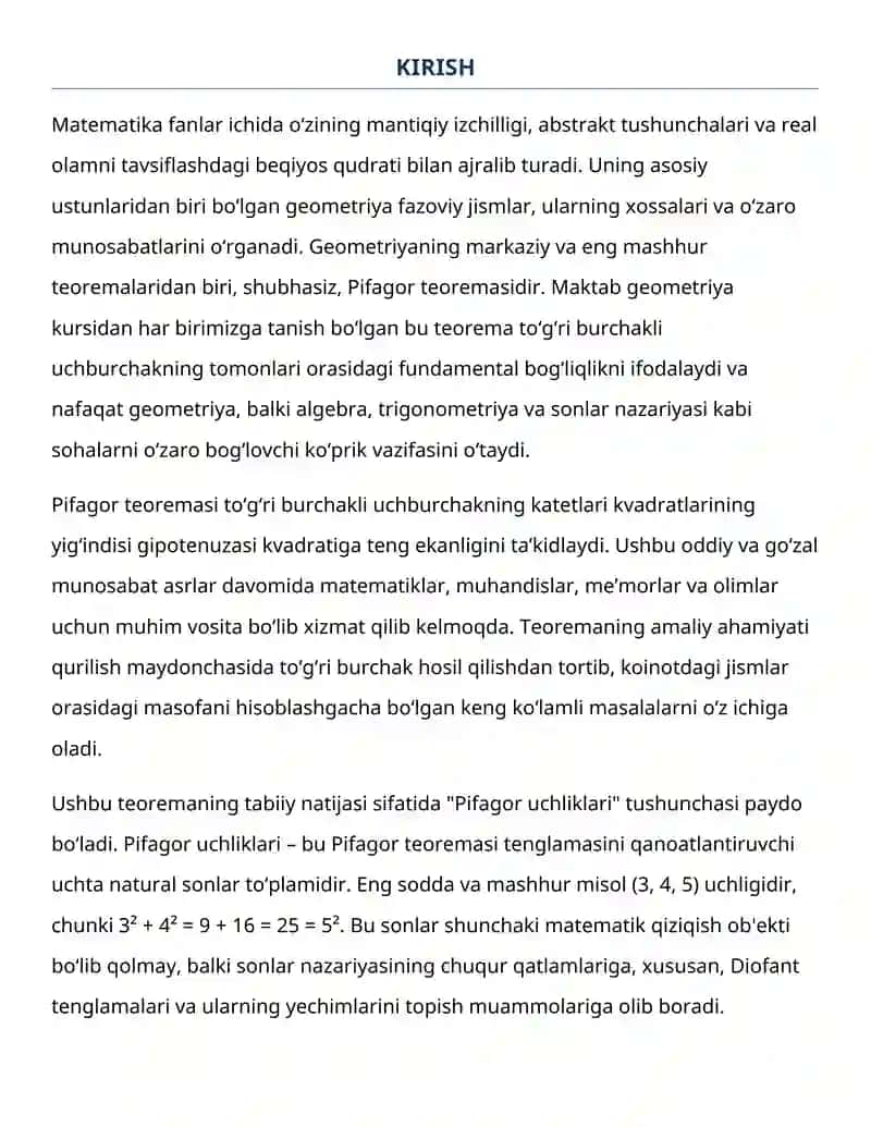 Pifagorning Uchliklari 3