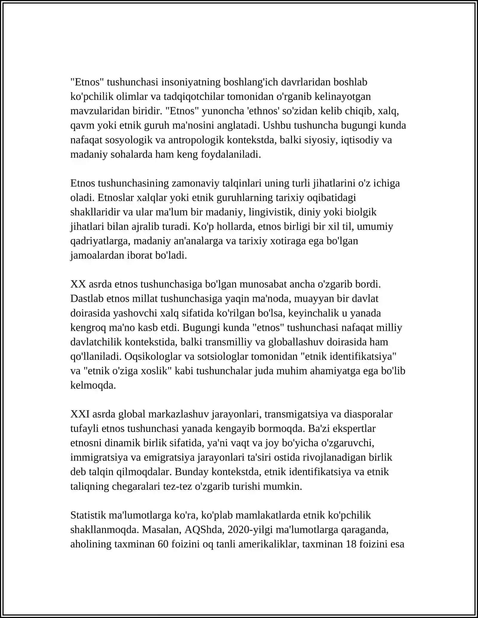 ZAMONAVIY ETNOLOGIYADA ETNOS GURUHLARNING TASNIFI 3