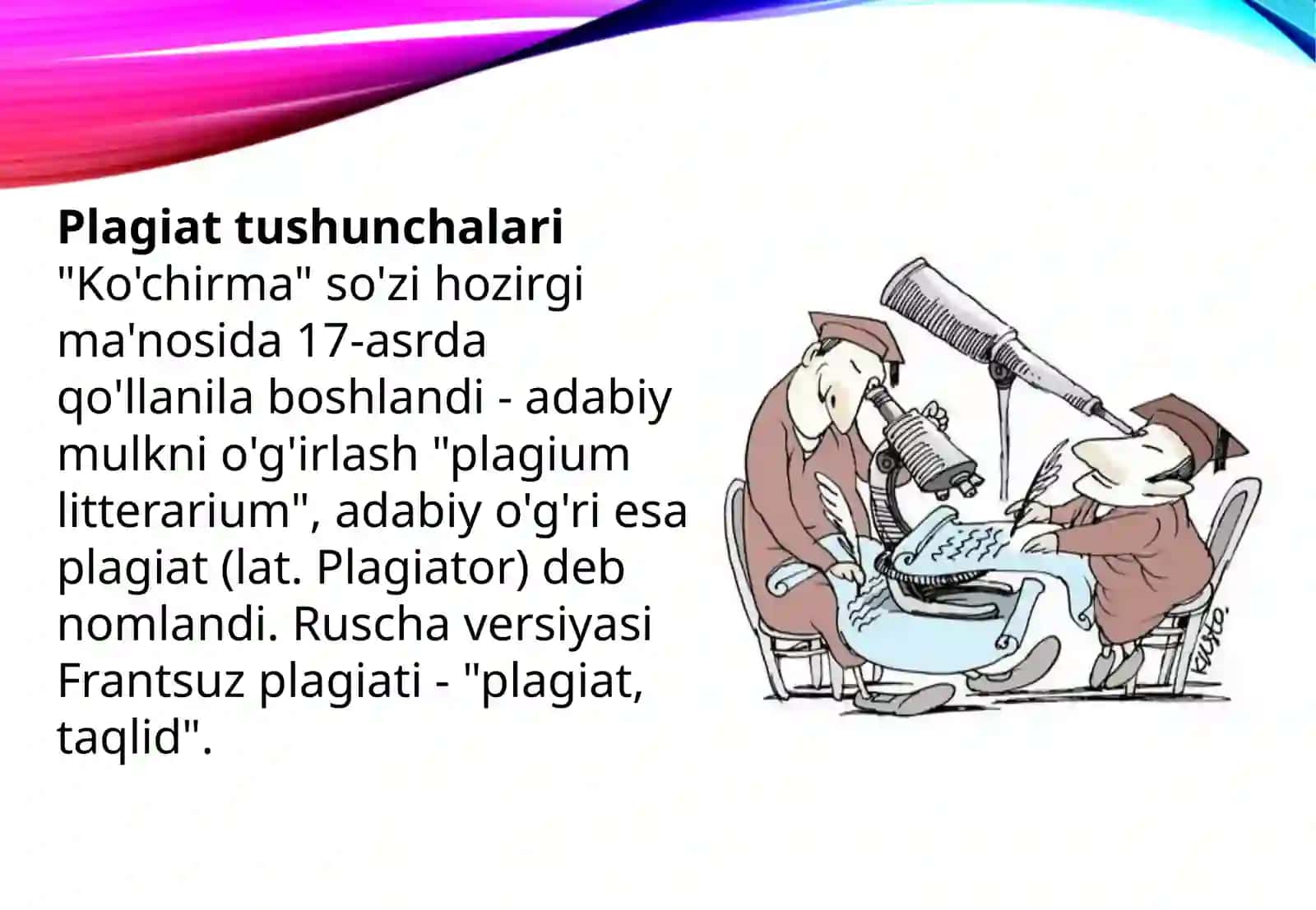 Plagiat haqida tushuncha, antiplagiat haqida huquqiy meʼyoriy hujjatlar. 3