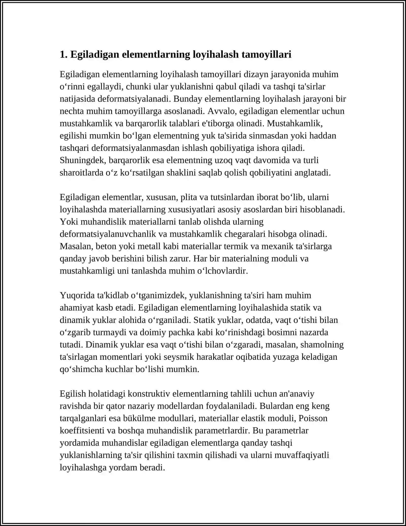 EGILADIGAN ELEMENTLAR.PLITA VA TUSINLARNI LOYIHALASH TAMOYILLARI 3