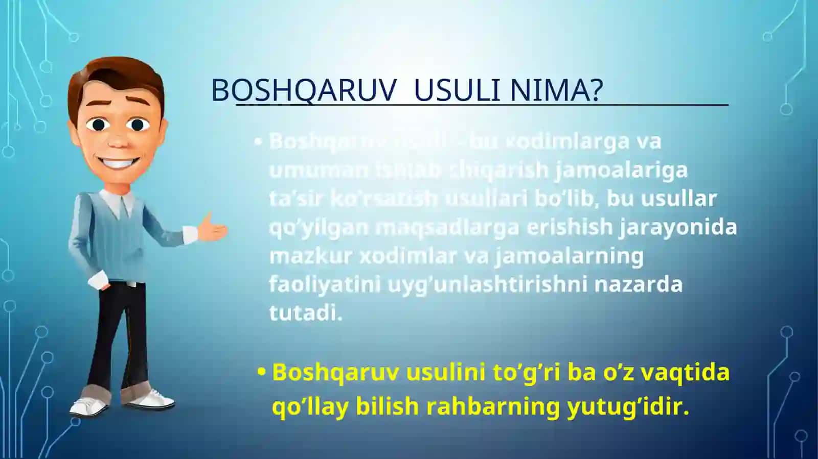 Boshqaruv usullari 3