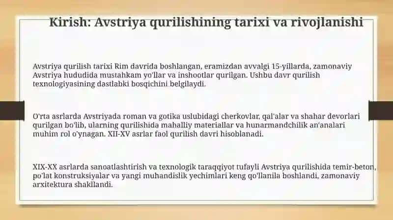 Avstriya qurilishi va normativ hujjatlari 3