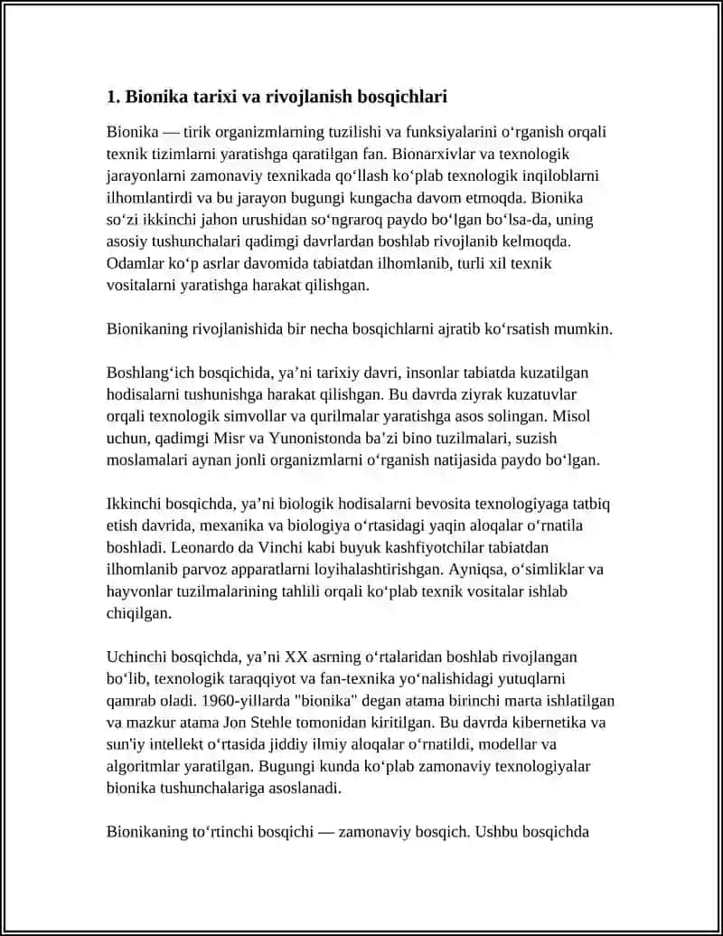 BIONIKA ASOSLARI VA UNI INSON HAYOTIDAGI ORNI 3