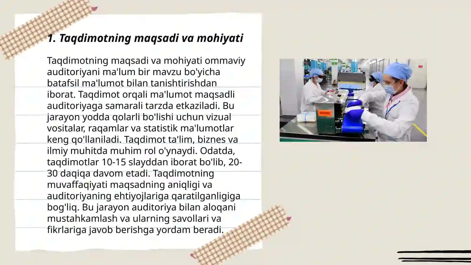 Taqdimot tayyorlash va taqdim etish usuli va vositalari 3