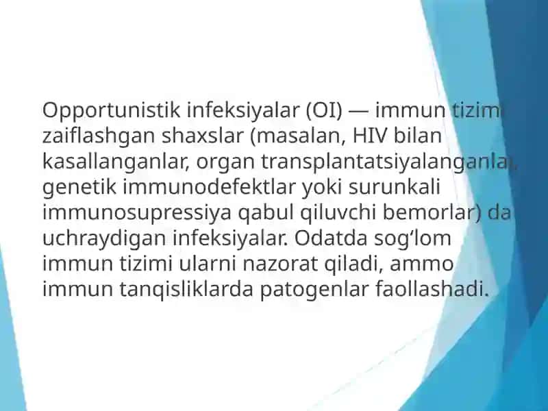 Immun tanqisliklarda opportunistik infeksiyalar kelib chiqishining molekulyar mexanizmi 3