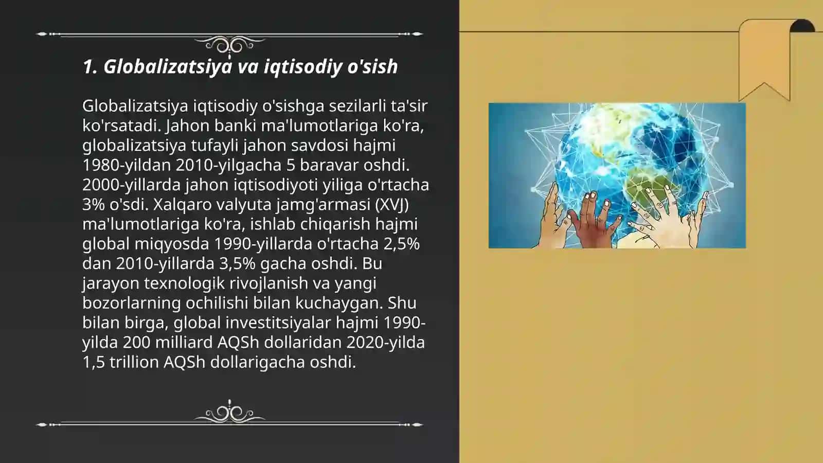 Globalizatsiya va iqtisodiy o'sish 3