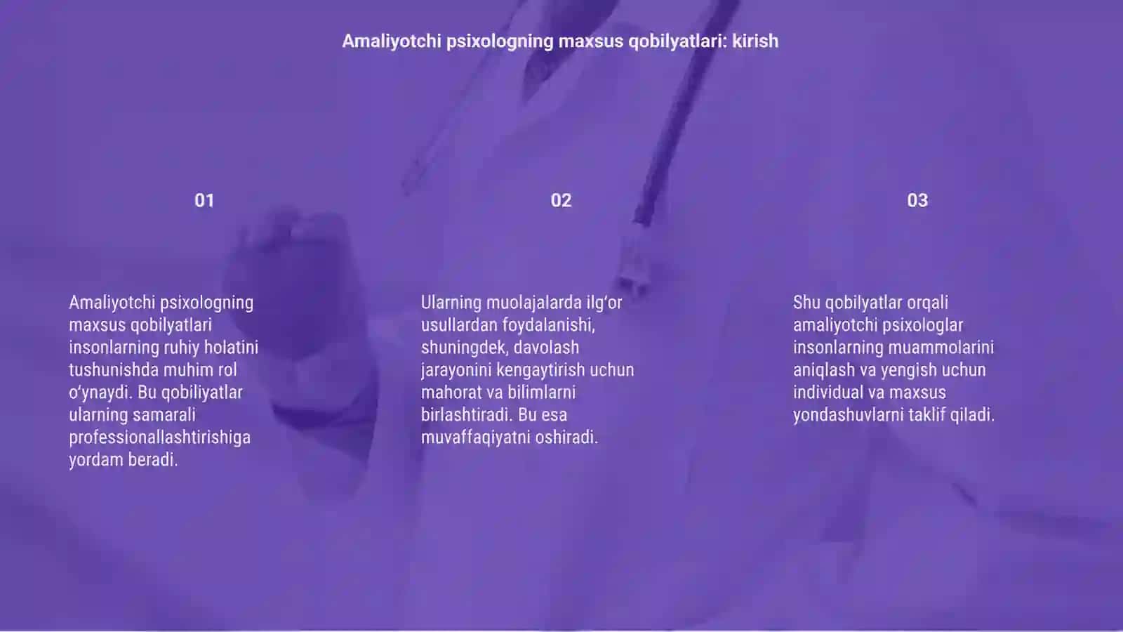 Amaliyotchi psixologning maxsus qobilyatlari 3