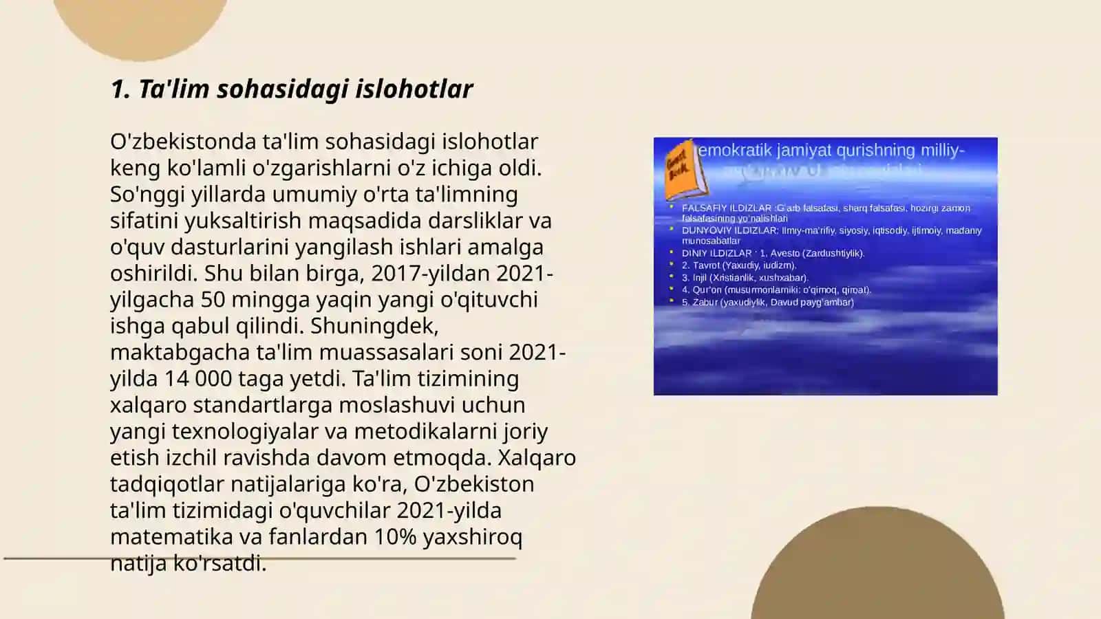 Ta'lim sohasidagi islohotlar 3