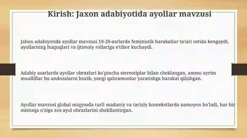 Jaxon adabiyotida ayollar 3