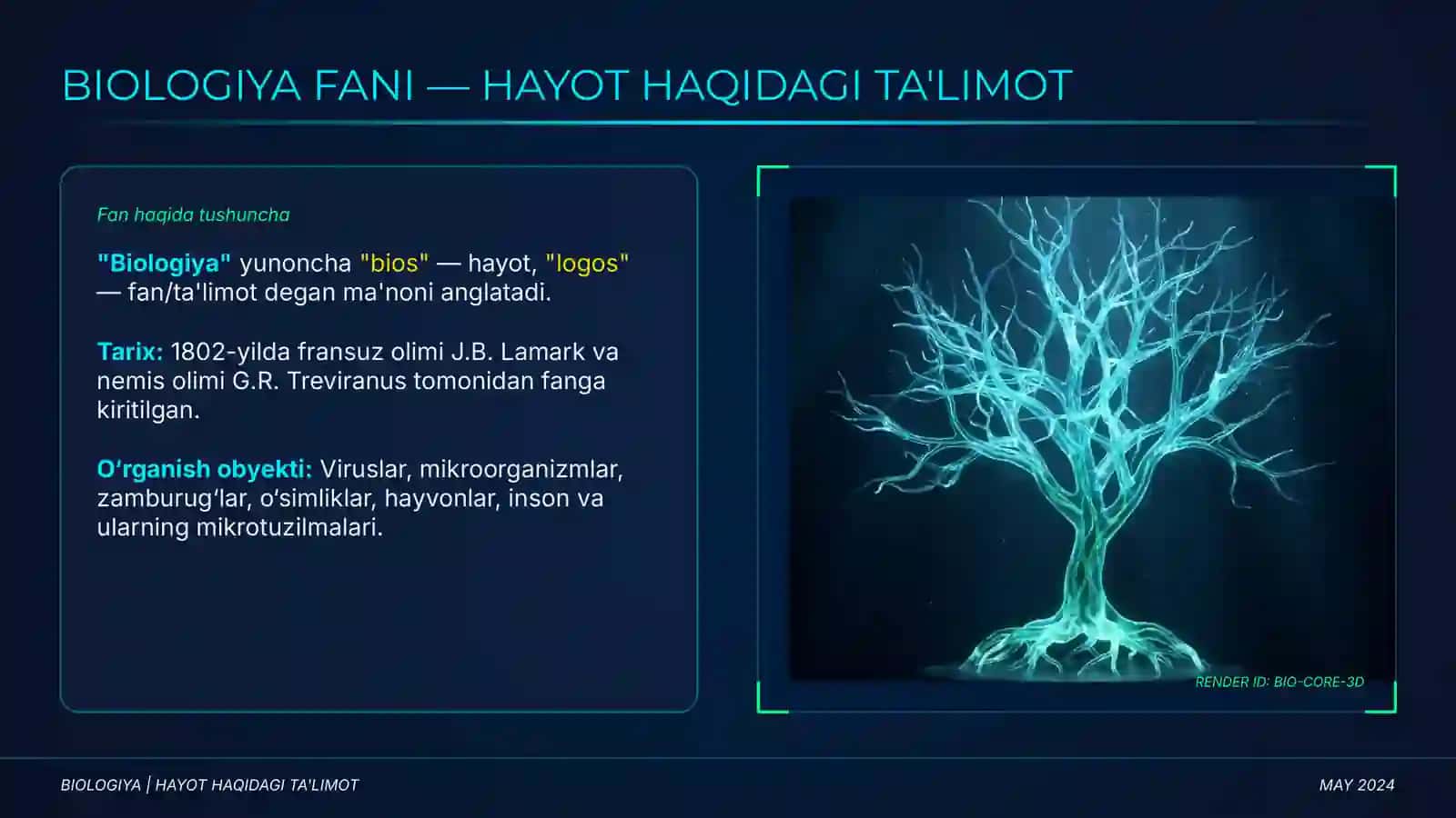 BIOLOGIYA | DARS REJASI VA MAQSADI 3