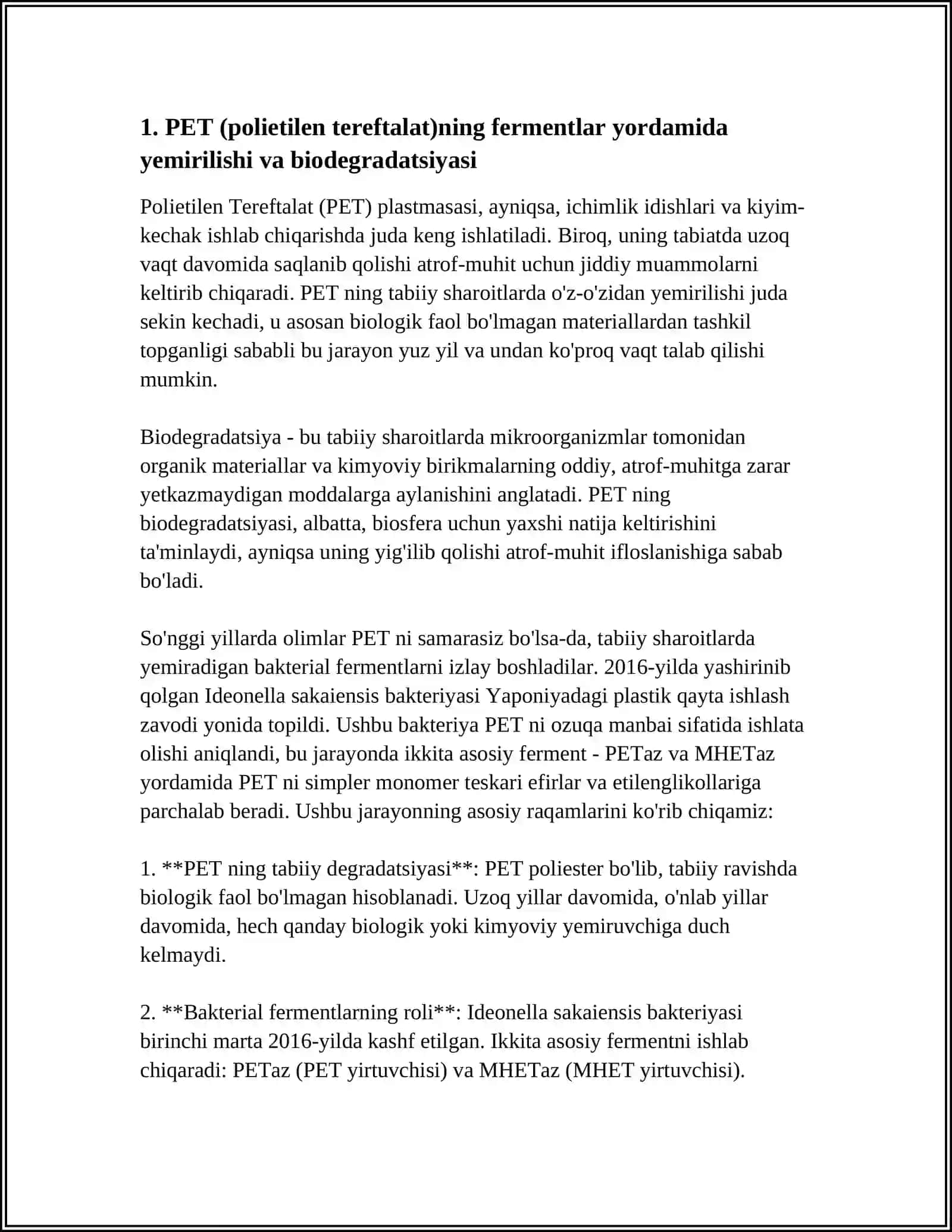 FERMENTLAR TOMONIDAN AYRIM SANOAT MATERIALLARINING YEMIRILISHI 3