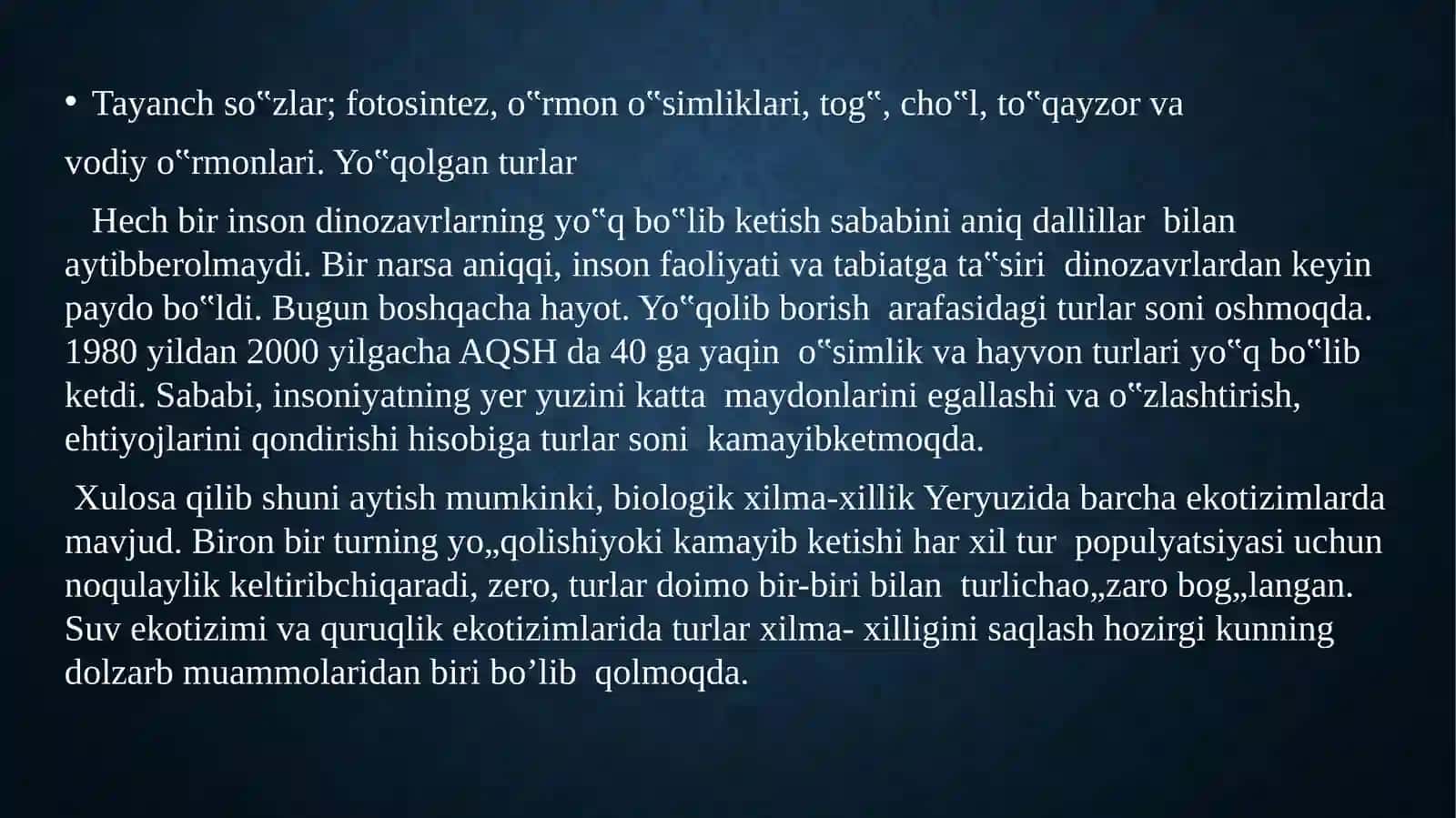 O‟simlikvahayvonotdunyosivaunimuhofazaqilish 3
