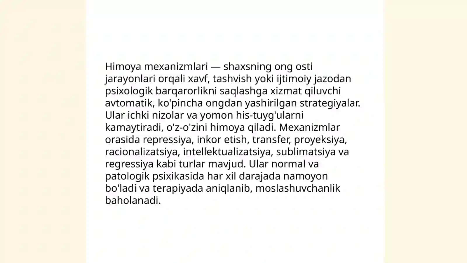 Shaxsning himoya mexanizmlari 3
